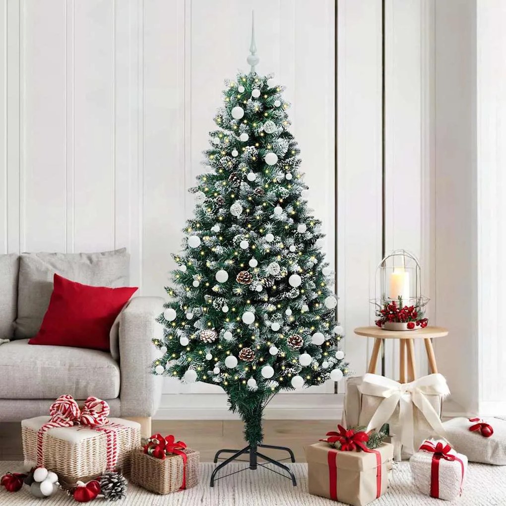 vidaXL Árvore de Natal Artificial Verde 180 cm PVC, Aço e Plástico