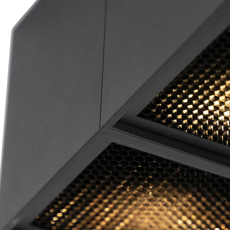 Foco design preto 2-luces - QUBO Honey Design