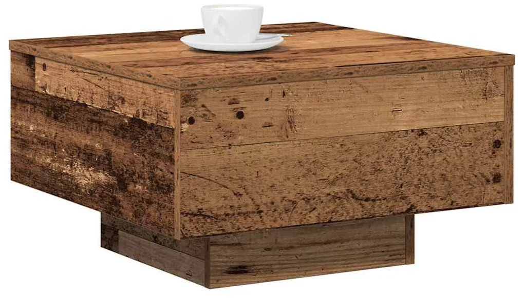 Mesa de Café , Madeira Antiga, 55x55x31 cm, Madeira Engenheirada