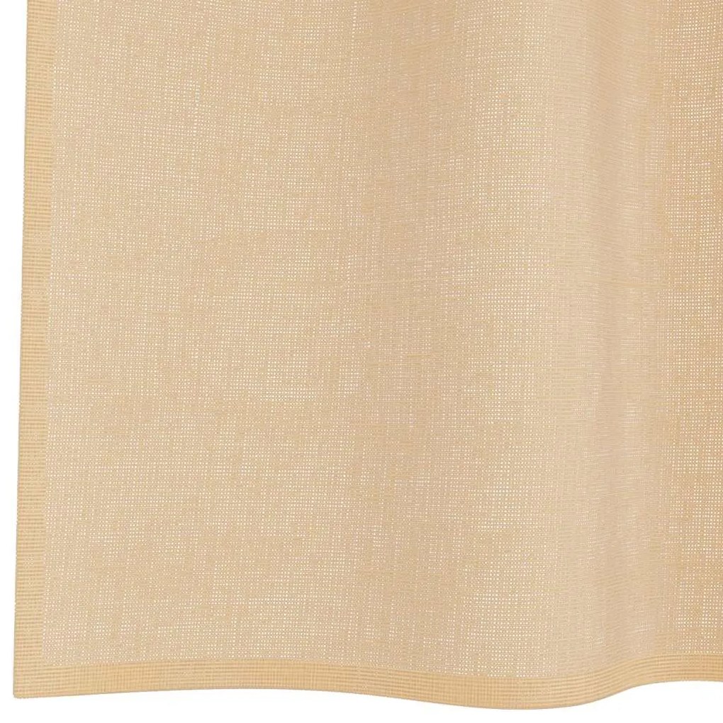 Cortinas de voile com bolsos para varão 2 pcs areia
