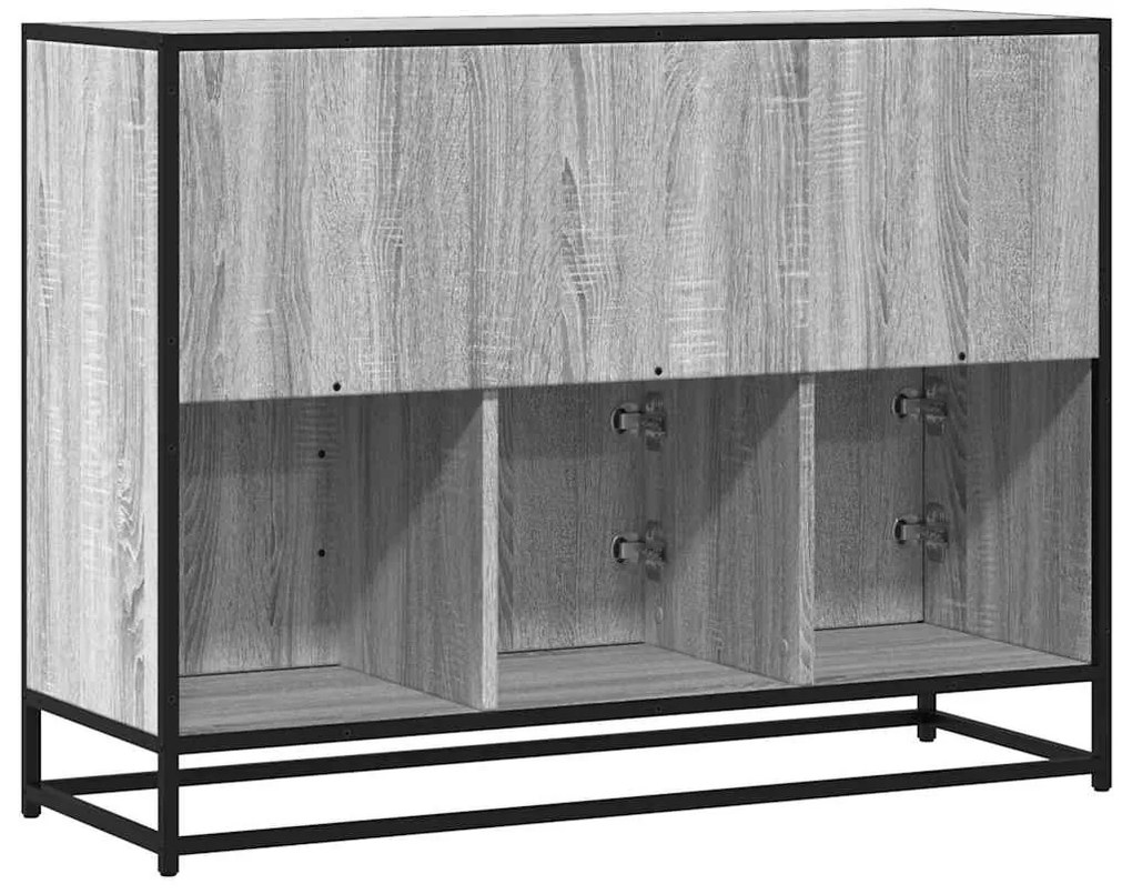 Aparador 100x35x76 cm derivados de madeira cinzento sonoma