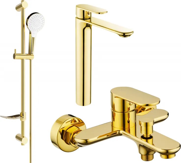 Mexen Milo DF05 conjunto de banho, dourado - 71313DF05-50