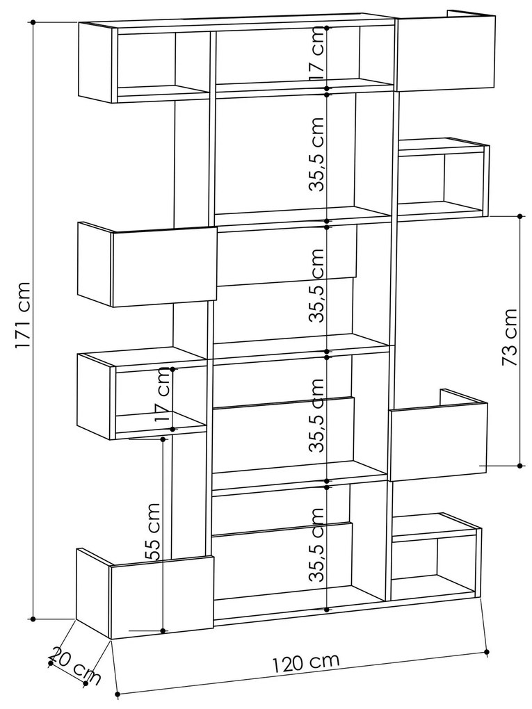 Secretária de Estudo e Estante Extra – Nogueira Preta – Secretária: 12