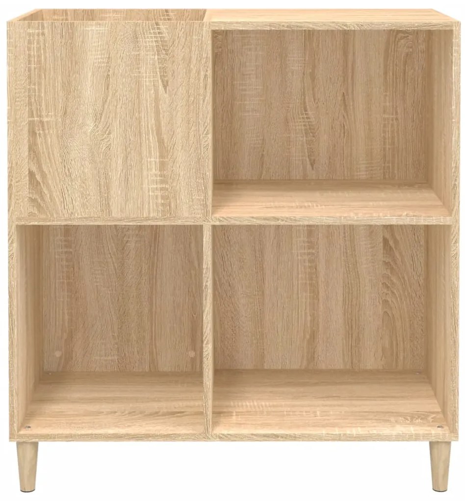 Armário p/ discos 84,5x38x89 cm deriv. madeira carvalho sonoma