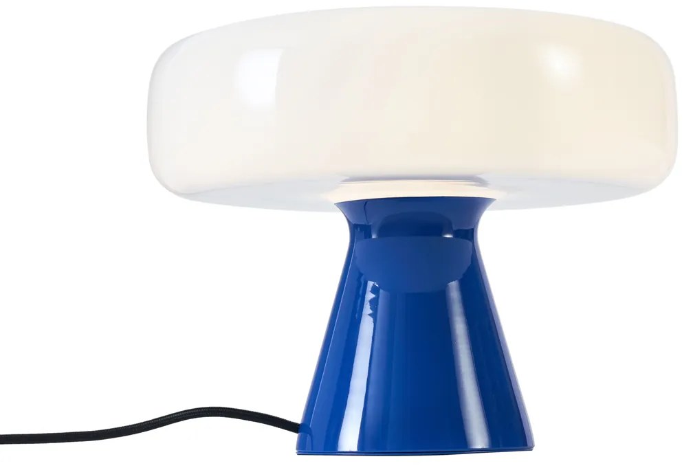 Candeeiro de Mesa Retro Azul com Branco - Knob Retro