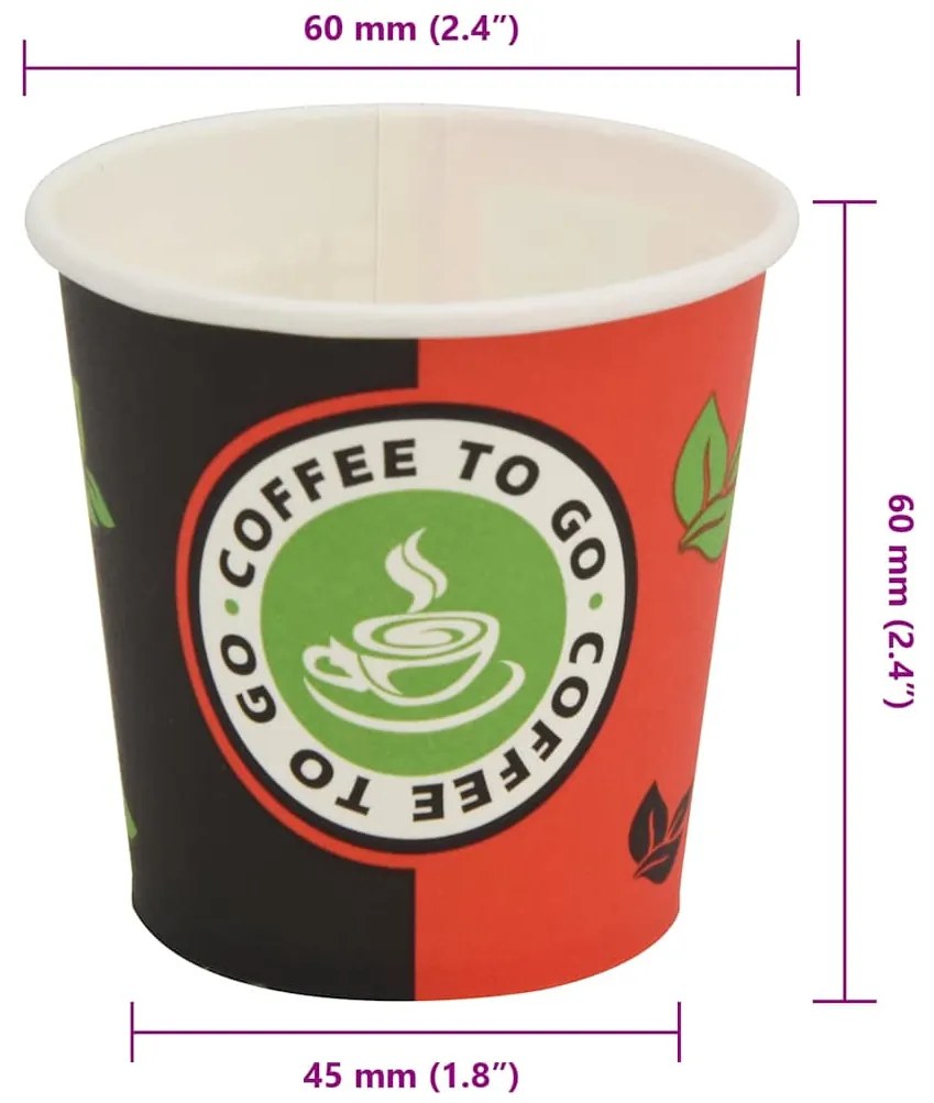 Copos de café descartáveis 1000 pcs papel 120 ml (4 oz)