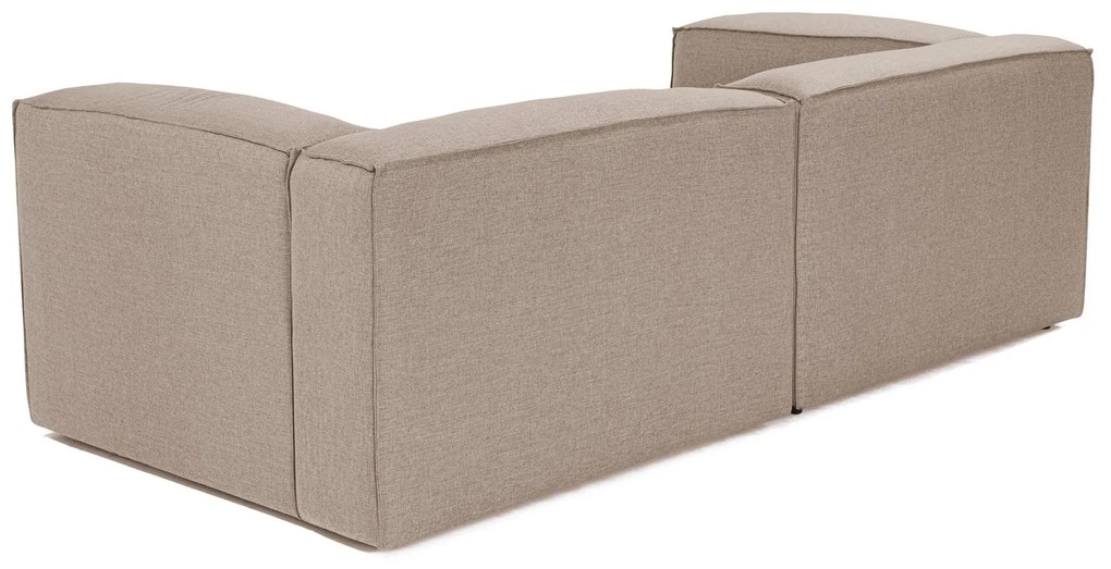 Sofá de 2 Lugares Fora – Castanho – 214x66x105 cm