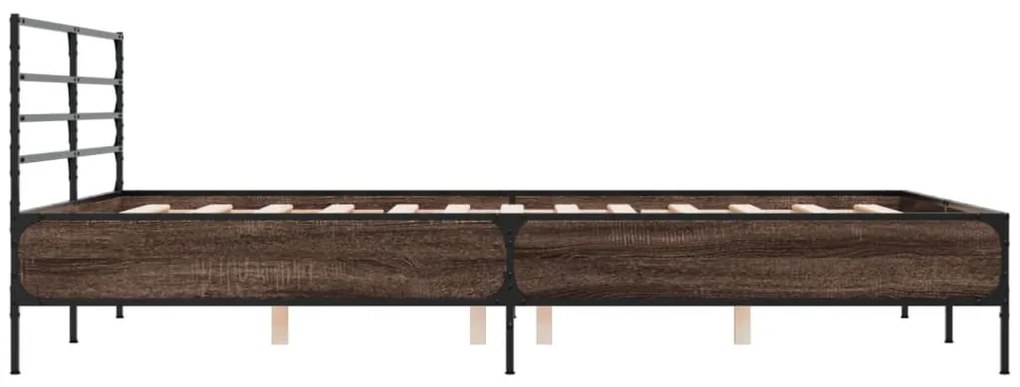 Estrutura de cama 160x200cm derivados madeira/metal