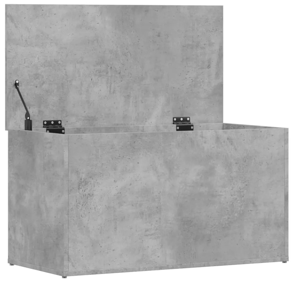 Arca de arrumação 84x42x46 cm madeira processada cinza cimento