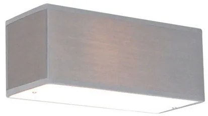 Conjunto de 2 Apliques de Parede Modernos Retangulares Cinzentos - Drum
