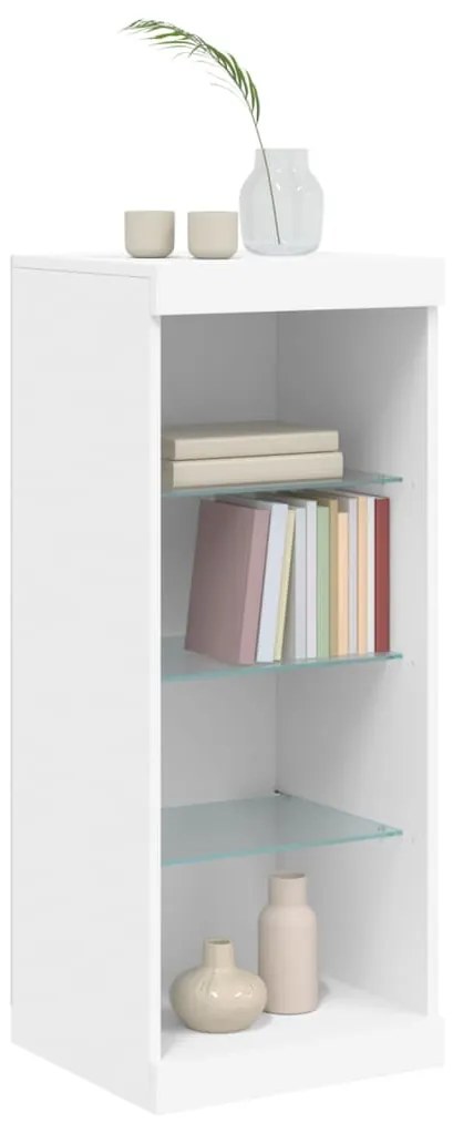 Aparador com luzes LED 41x37x100 cm branco