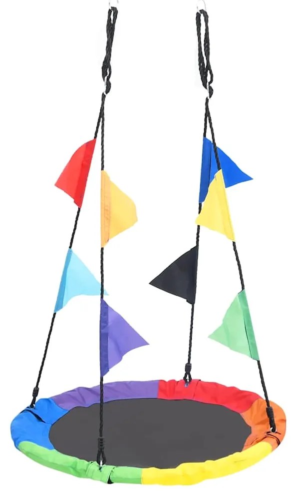 Baloiço arco-íris com bandeiras 100 cm