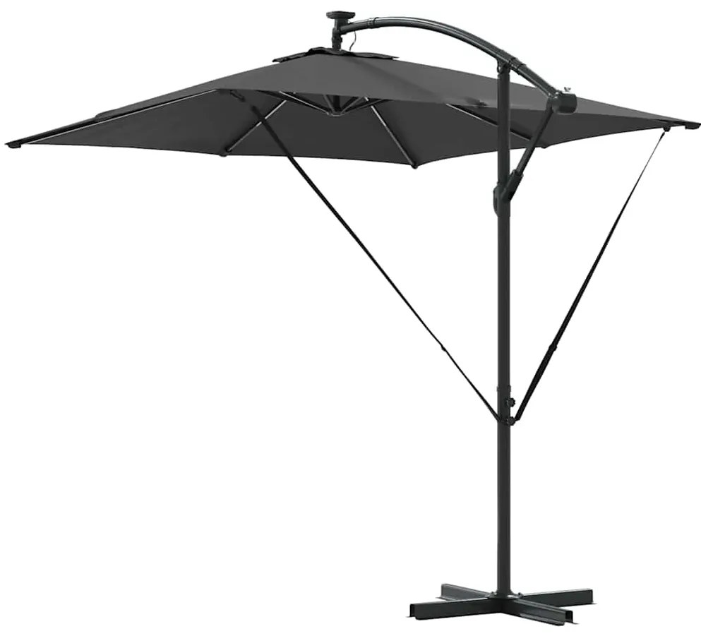 Guarda-sol de Bananeira Cantilever Antracite 249 x 249 x 250 cm