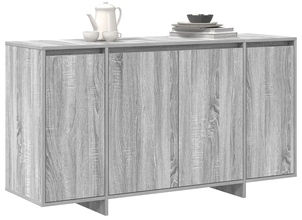 Buffet Cinzento Cinza Sonoma Madeira de Engenharia 135 x 41 x 75 cm