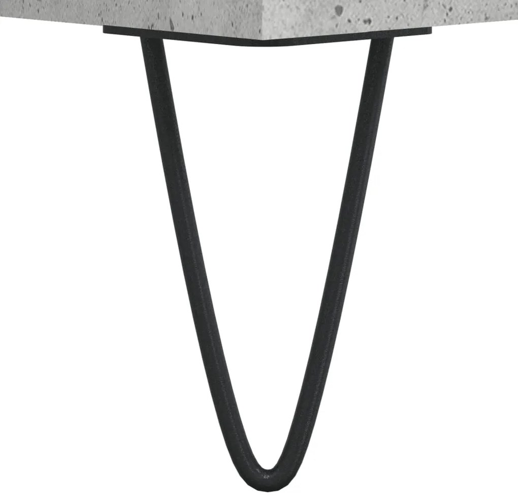 Mesa de cabeceira 40x35x50cm derivados madeira cinzento cimento