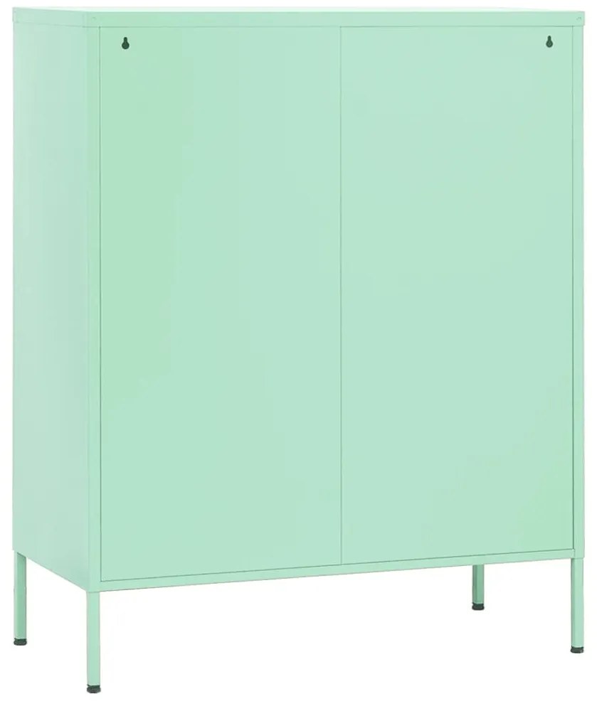Armário de arrumação aço 80x35x101,5 cm verde-hortelã