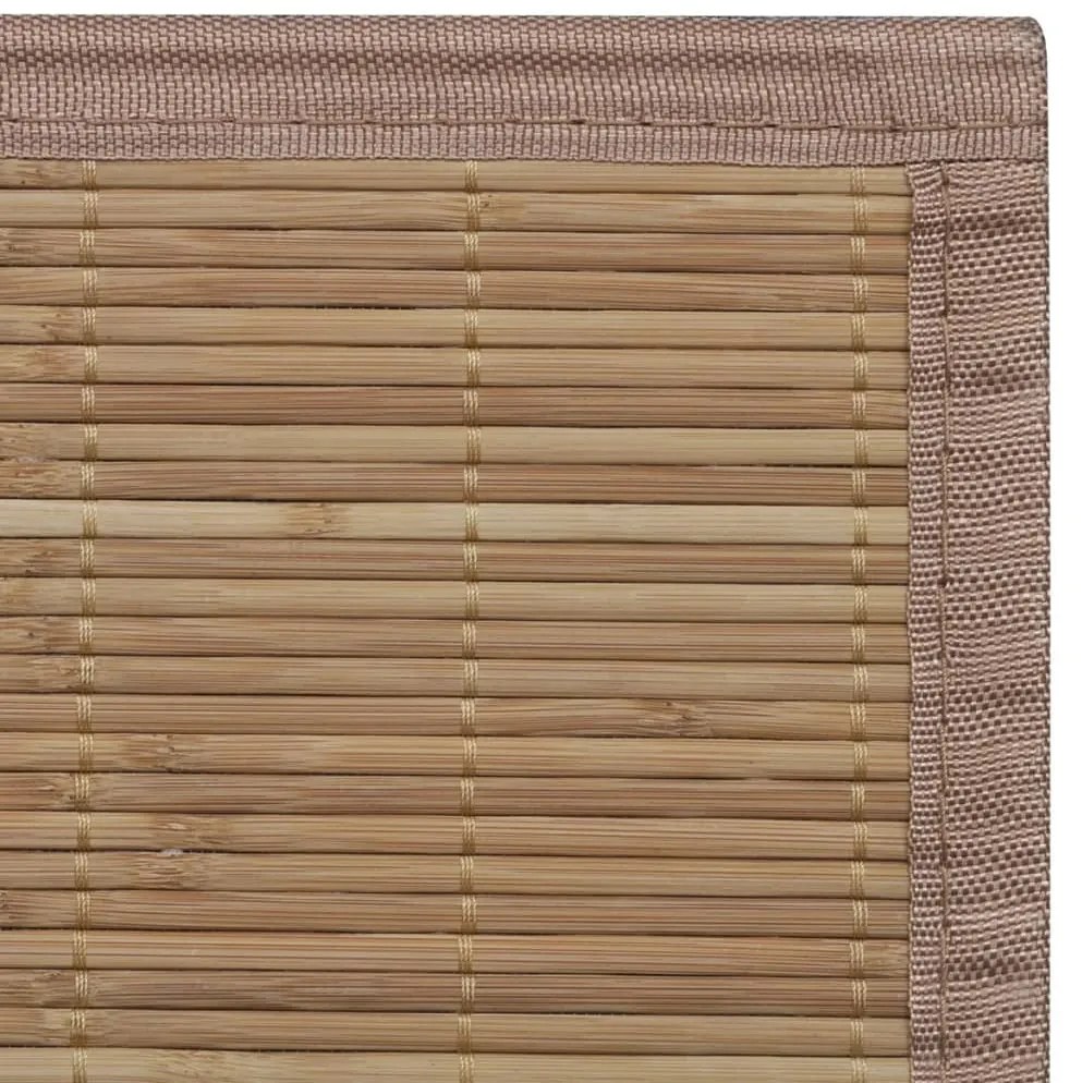Tapete retangular bambu 120 x 180 cm castanho