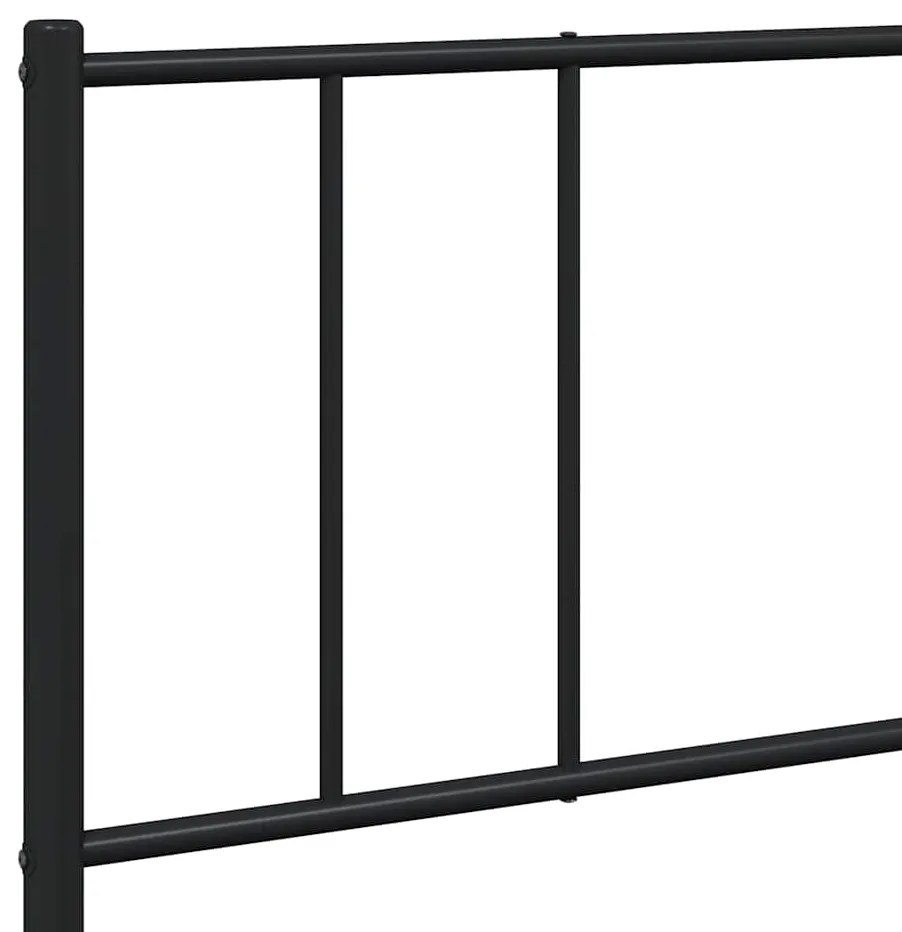 Estrutura de cama com cabeceira 183x213 cm metal preto