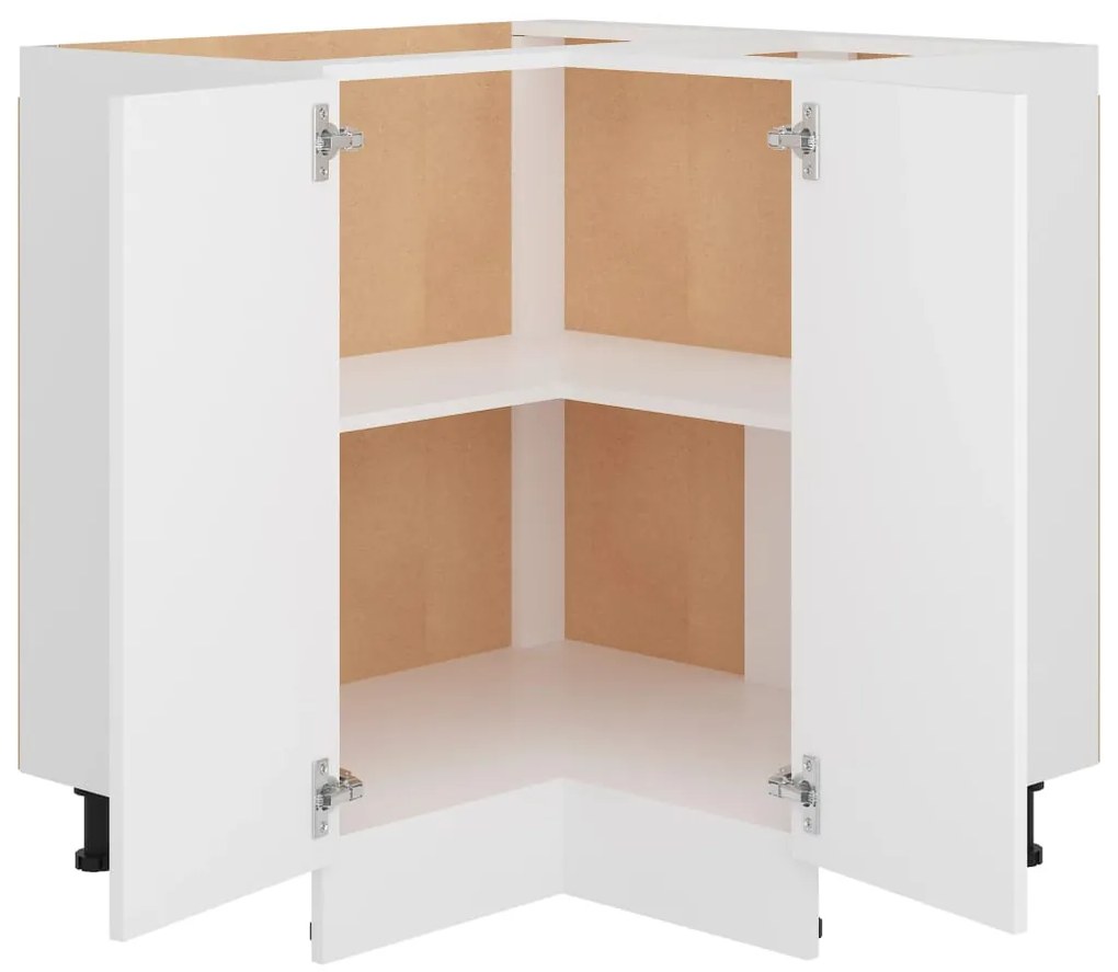 Armário inferior de canto “Lyon” 75,5x75,5x81,5cm branco