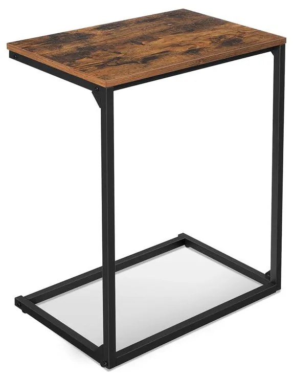 Mesa lateral para sala com estrutura estável e design simples | VASAGLE | 55 x 35 x 66 cm | antigo|preto | LNT52BX.