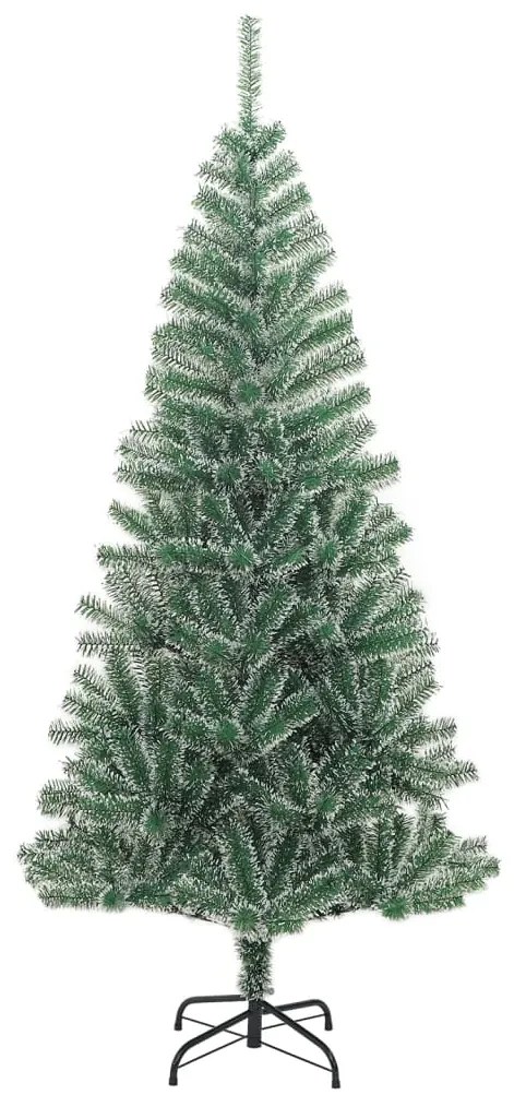 Árvore Natal artificial c/ 300 luzes LED, bolas e neve 240 cm