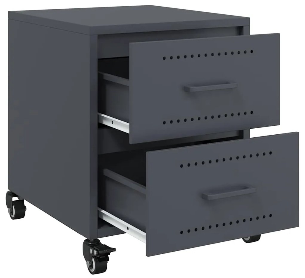 Mesa de cabeceira 36x39x43,5 cm aço antracite