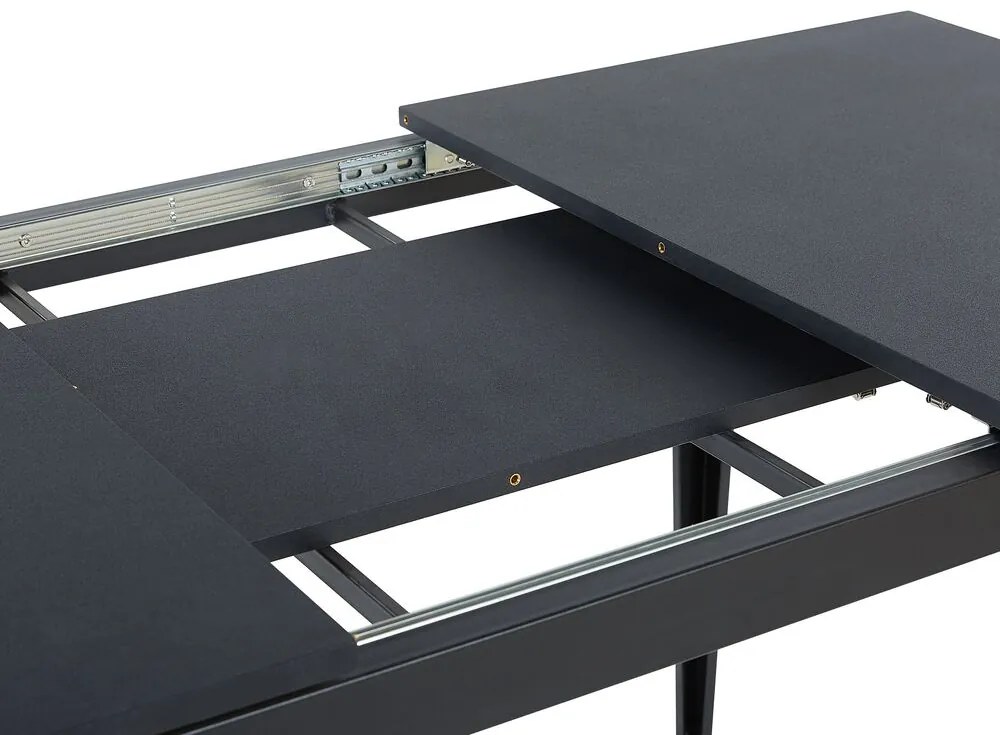 Mesa de jantar extensível preta 120/160 x 80 cm NORLEY Beliani
