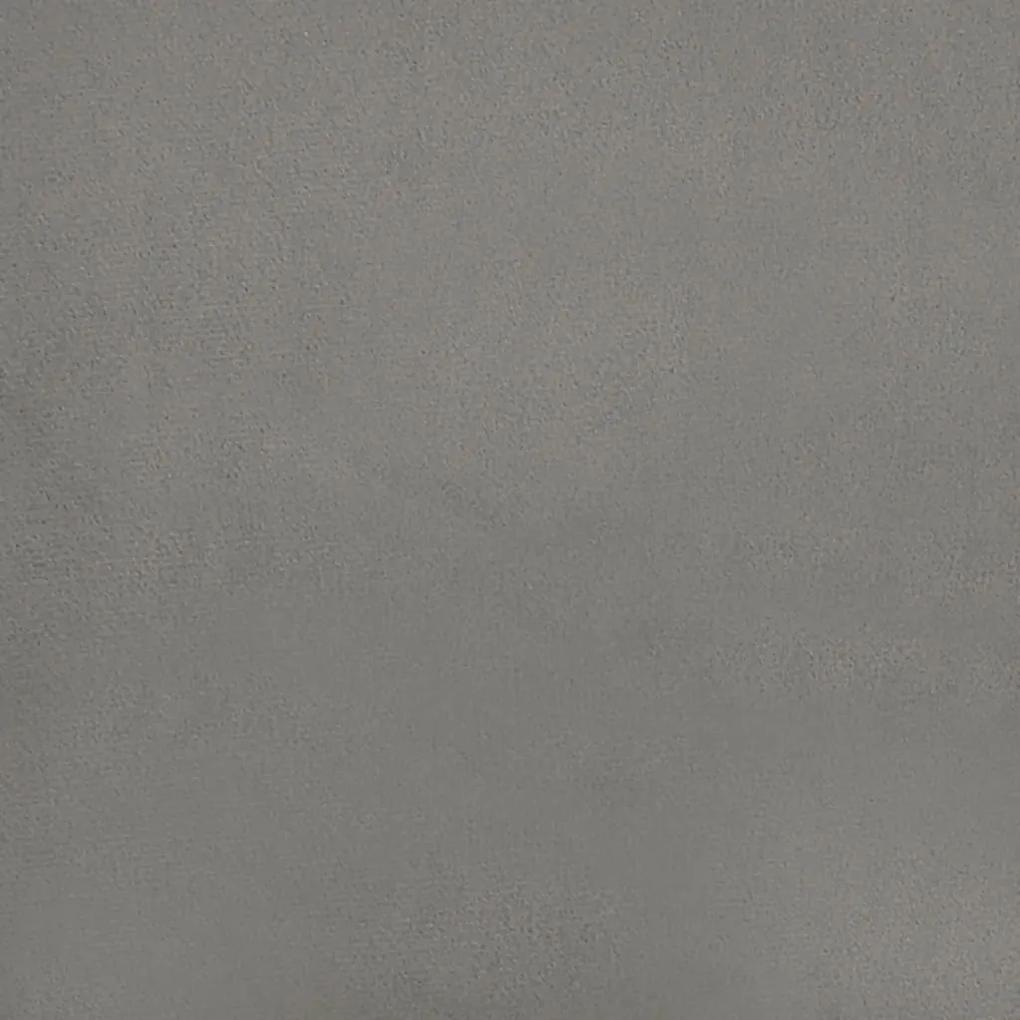 Estrutura de cama 200x200 cm veludo cinzento-claro