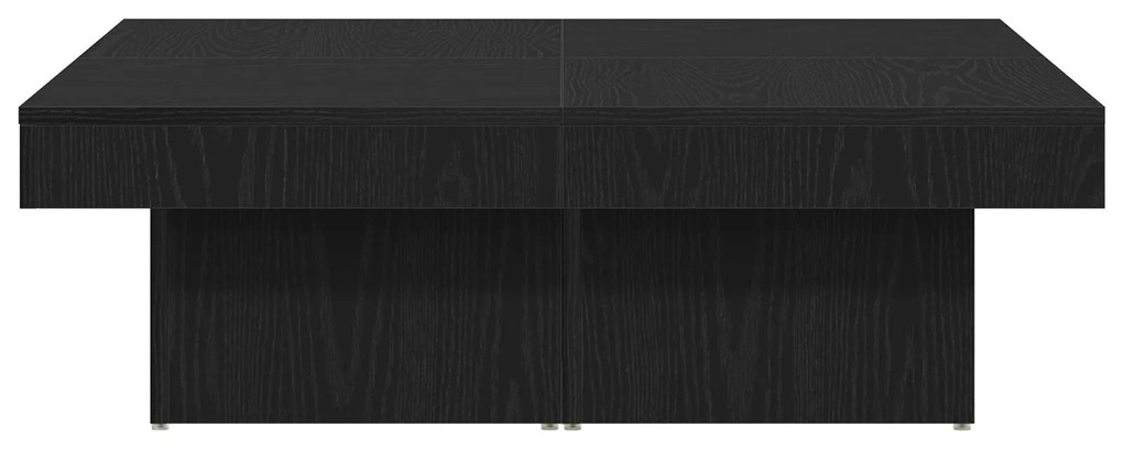Mesa de Centro vidaXL Preta em Carvalho de 90x90x28 cm de Madeira de E