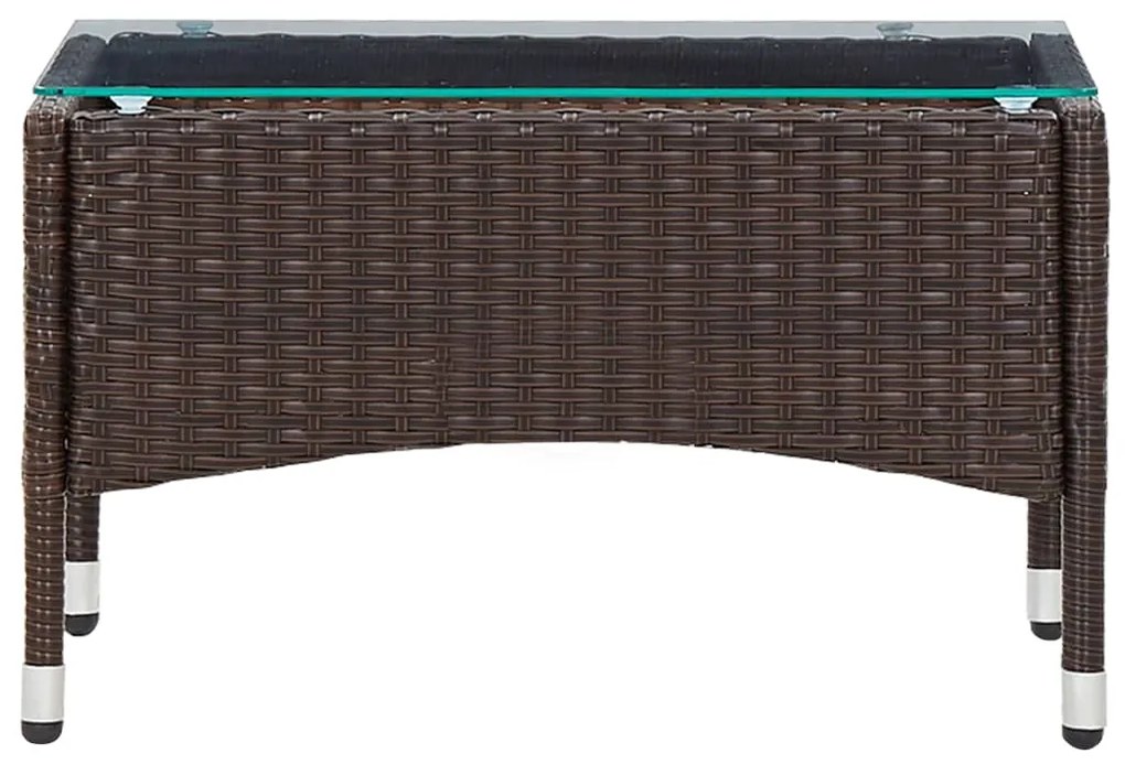 Mesa de centro 60x40x36 cm vime PE castanho