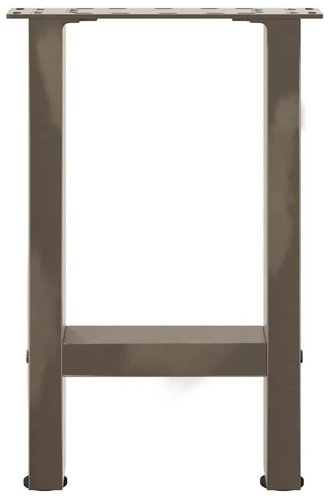 Pés para mesa de centro em aço natural, 2 peças, 38x(42-43) cm, aço