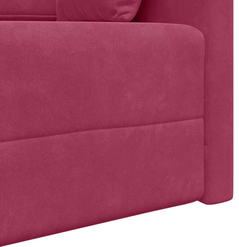 Sofá-Camas 2 em 1 Vermelho Vinho 213x144x60 cm Veludo