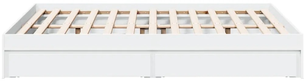 Estrutura de cama c/ gavetas 140x200cm derivados madeira branco