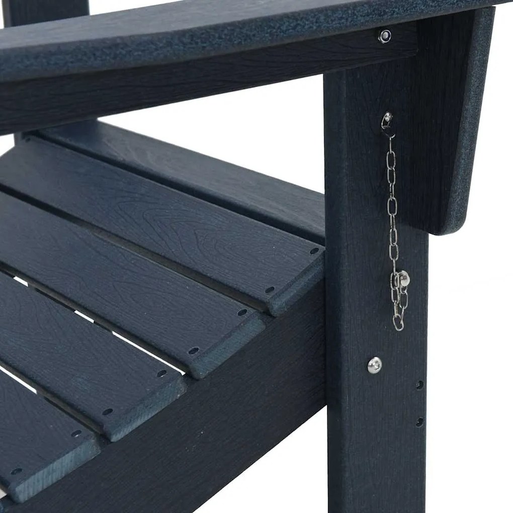 Cadeira Adirondack Dobrável Azul-marinho 74.5x80.5x90 cm HDPE