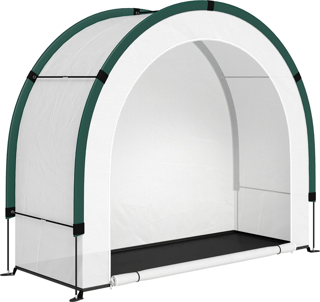 Outsunny Estufa com teto abobadado, estufa dobrável de filme 200 x 80 x 164 cm Verde | Aosom Portugal