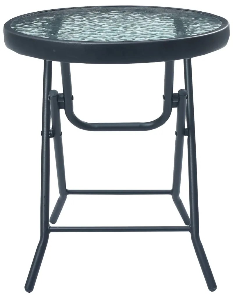 3 pcs conjunto de bistrô aço cinzento-acastanhado