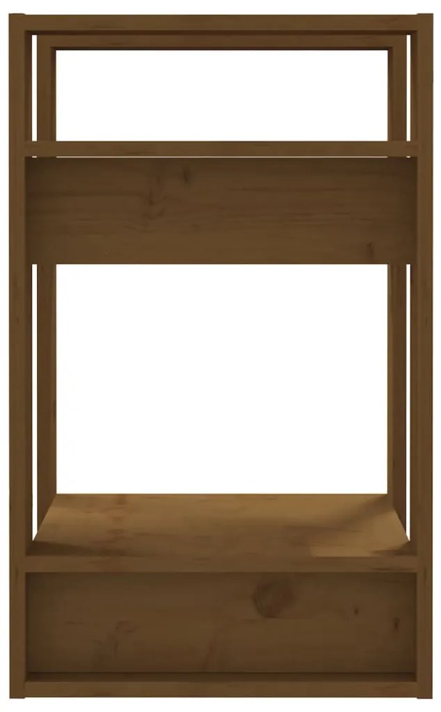 Estante/divisória 41x35x57 cm pinho maciço castanho mel