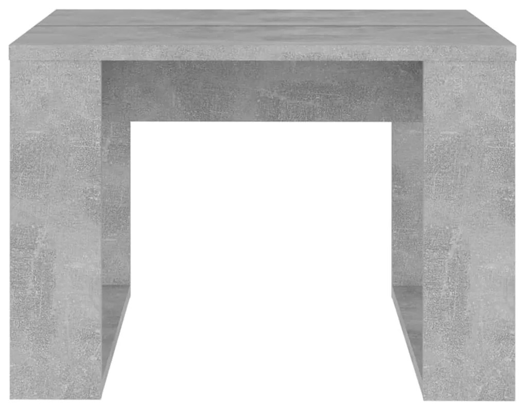 Mesa de apoio 50x50x35 cm derivados de madeira cinzento cimento