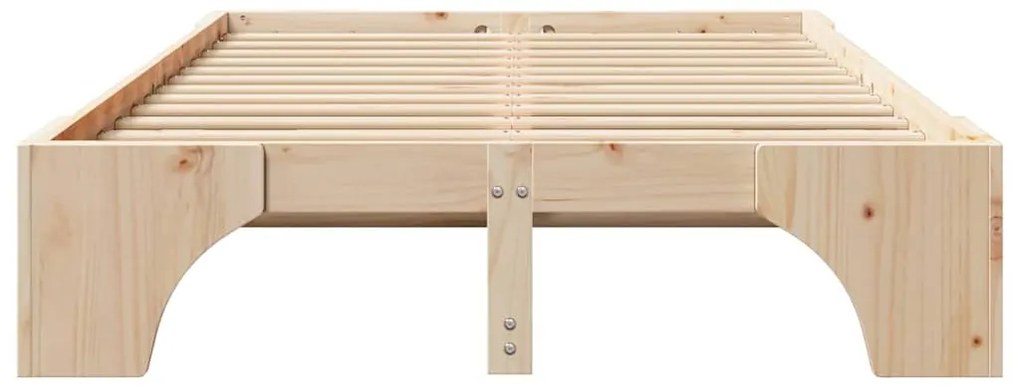 Cama de Madeira de Pinho Maciça 140x190 cm da