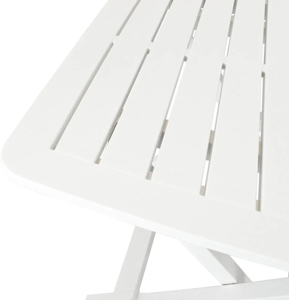 Conjunto bistrô para jardim 3 pcs plástico branco