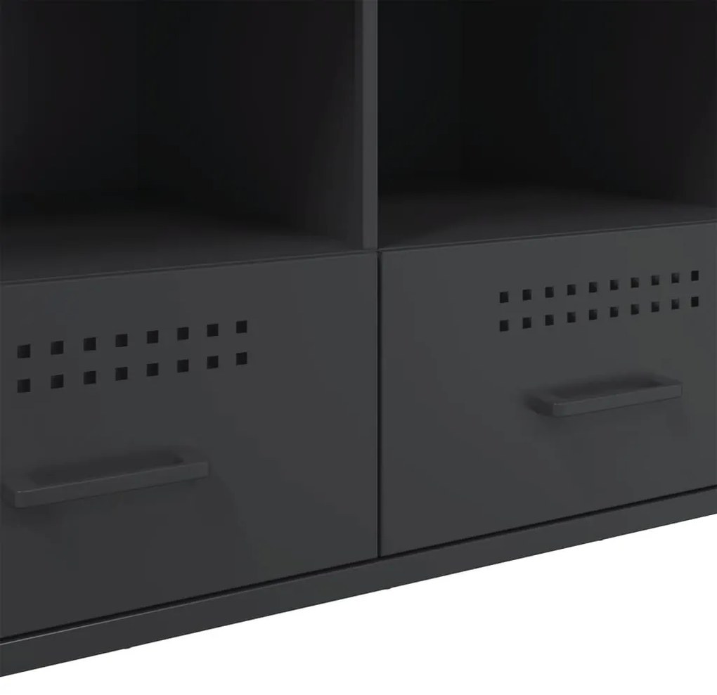 Móvel de TV 100,5x39x50,5 cm aço preto