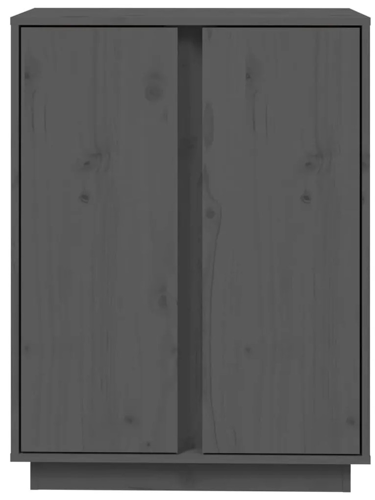 Aparador 60x35x80 cm madeira de pinho maciça cinzento