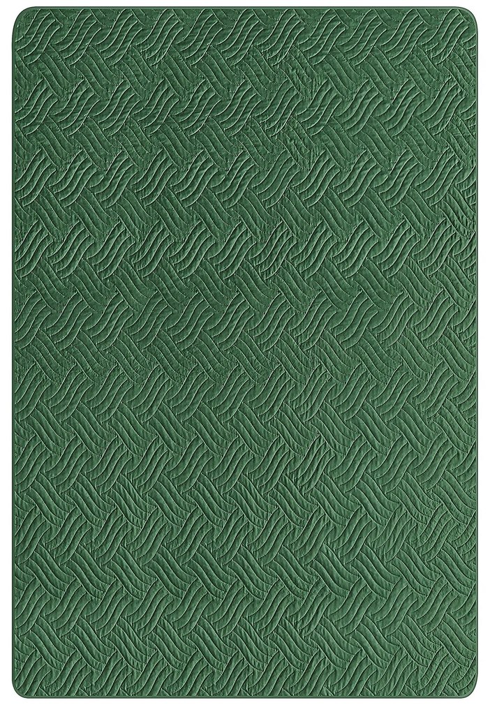 Colcha com relevo verde 140 x 210 cm BABAK Beliani