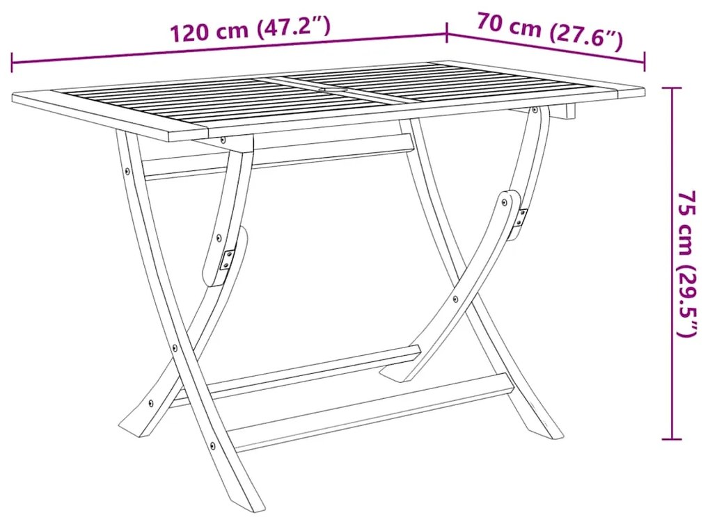 5 pcs conjunto dobrável de jantar p/ jardim acácia maciça