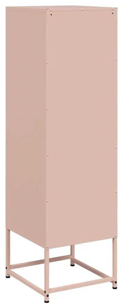 Aparador alto 36x39x123 cm aço rosa