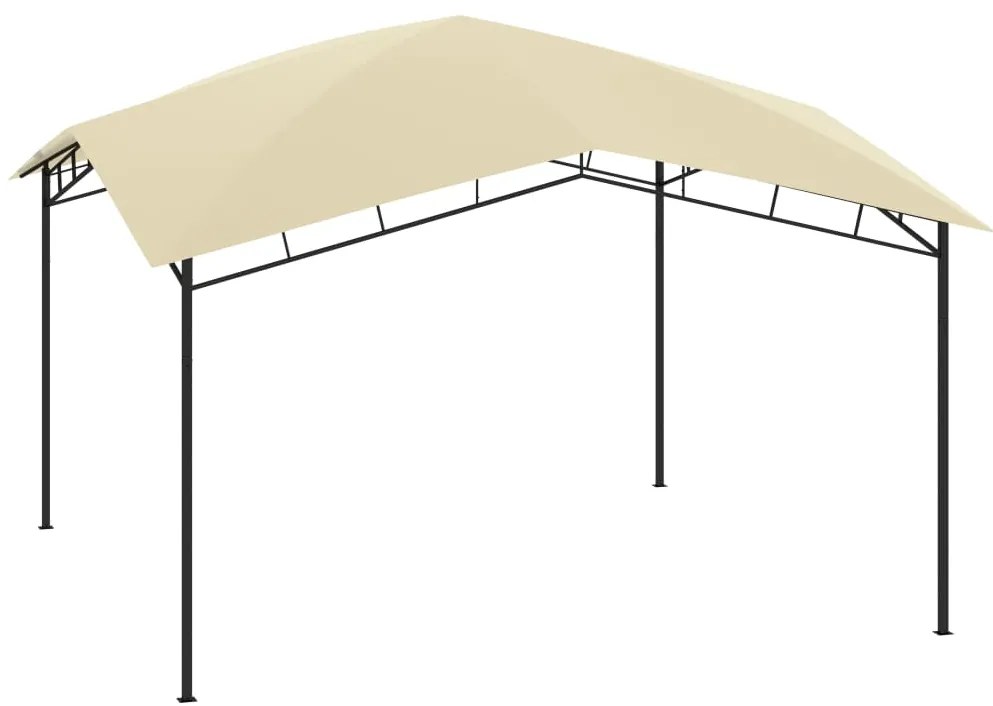 vidaXL Gazebo de jardim 4x4x2,9 m 180g/m² creme