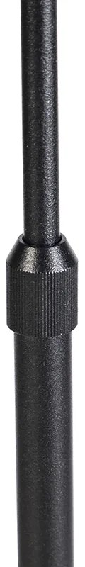 Candeeiro de pé com abajur preto 40 cm ajustável - Parte Moderno