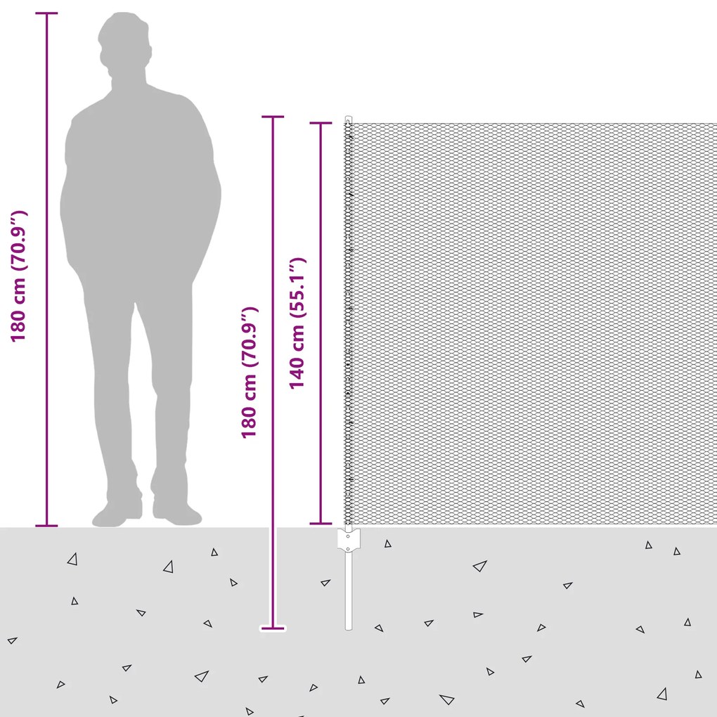 Posts de Cerca vidaXL 22 pcs U-Channel Cinza 140 cm Aço