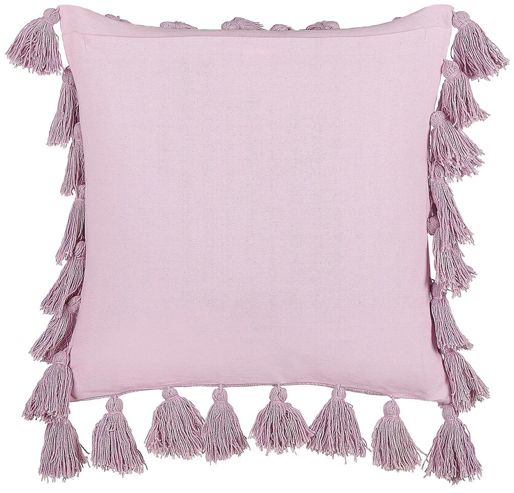 Conjunto de 2 almofadas decorativas rosa 45 x 45 cm LYNCHIS Beliani