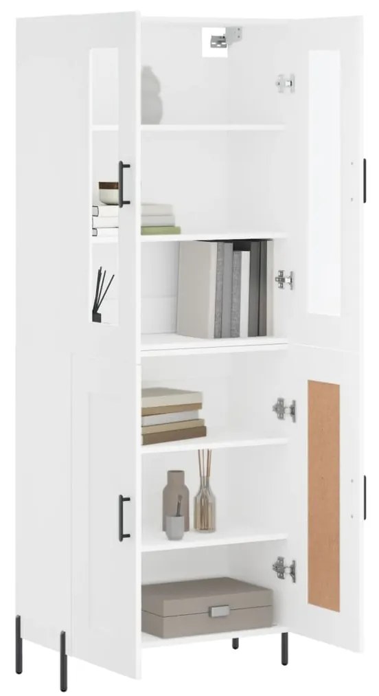 Armário alto 69,5x34x180 cm derivados de madeira branco
